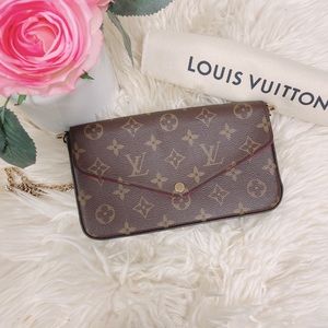 Authentic Louis Vuitton Monogram Felicie Pochette